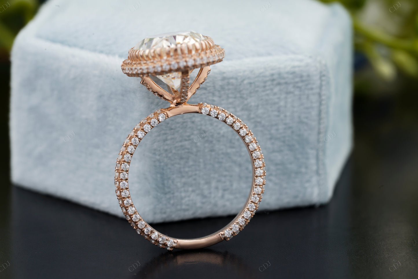 Lab-Grown Diamond Micro Pavé Halo Ring