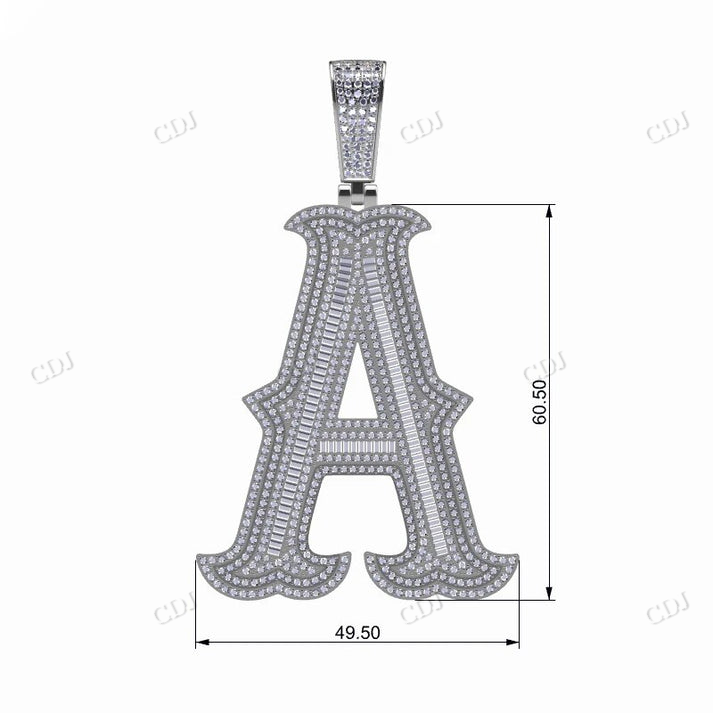 Alphabet Letter Moissanite Hip Hop Custom Pendant customdiamjewel