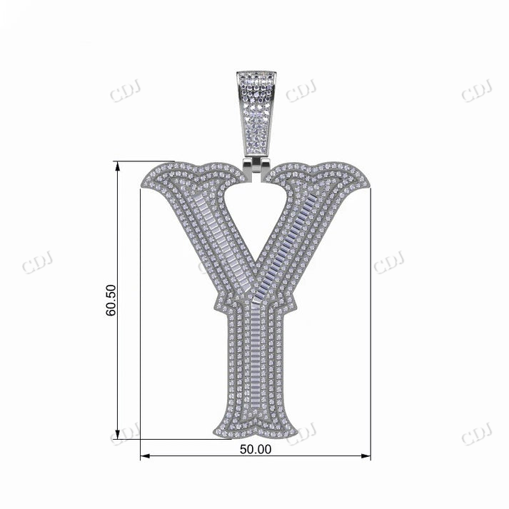 Alphabet Letter Moissanite Hip Hop Custom Pendant customdiamjewel