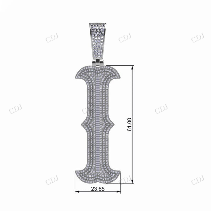 Alphabet Letter Moissanite Hip Hop Custom Pendant customdiamjewel