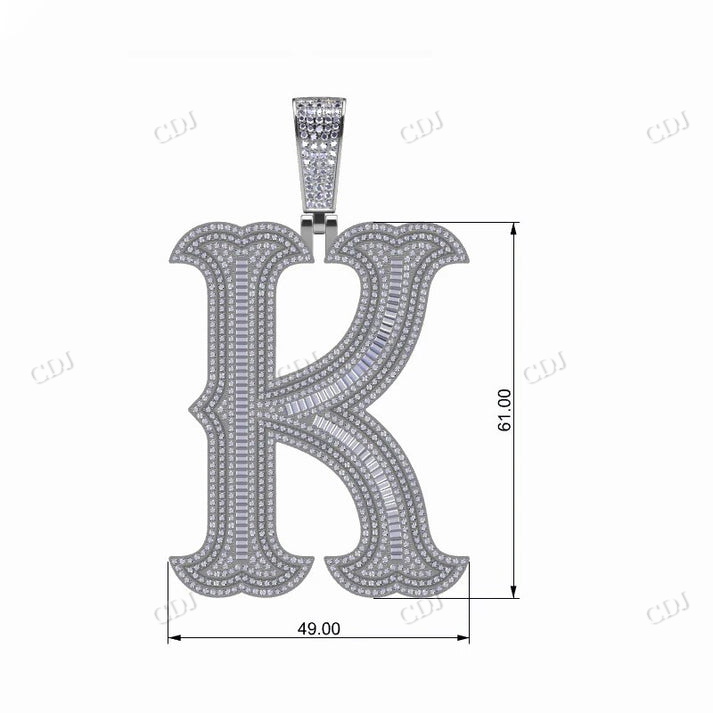 Alphabet Letter Moissanite Hip Hop Custom Pendant customdiamjewel