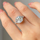 Cushion Milgrain Set Lab Grown Diamond Ring