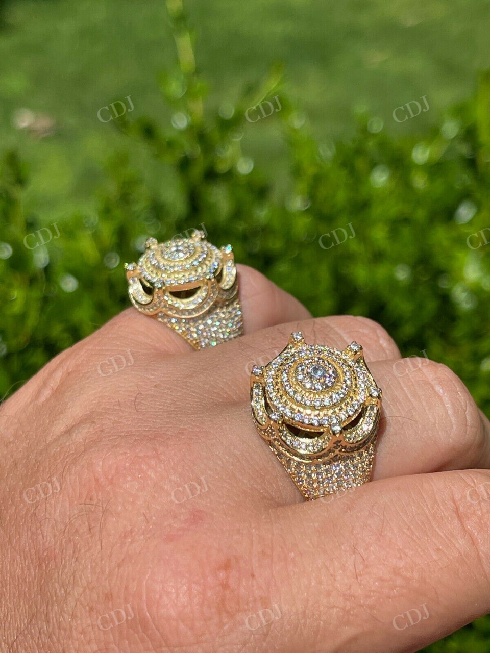 Crown Iced out Hip Hop Diamond Ring  customdiamjewel   