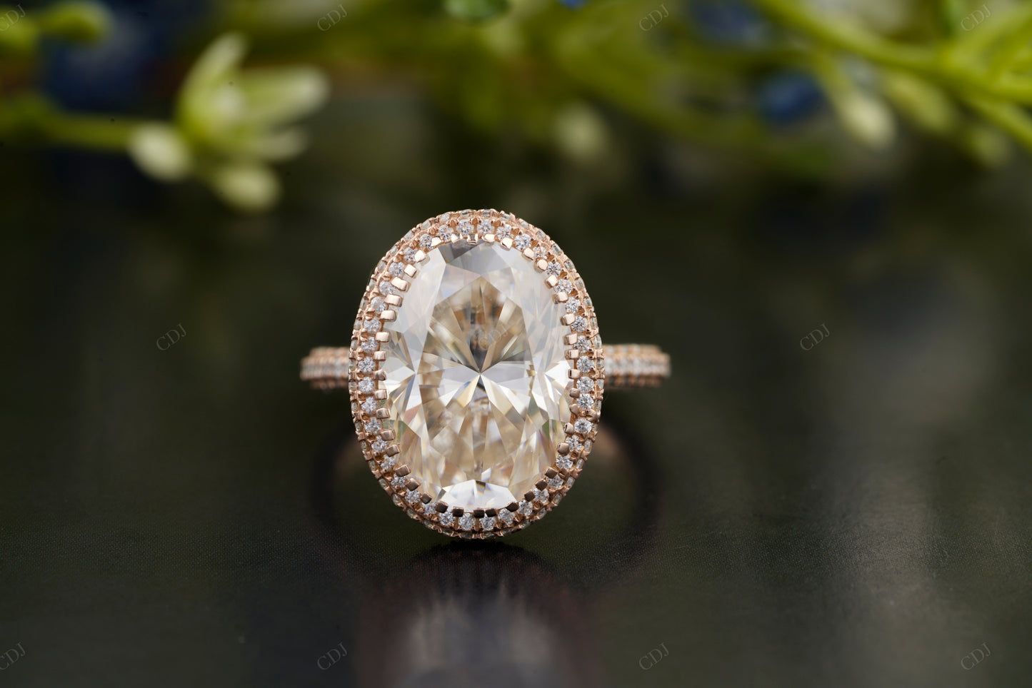 Lab-Grown Diamond Micro Pavé Halo Ring