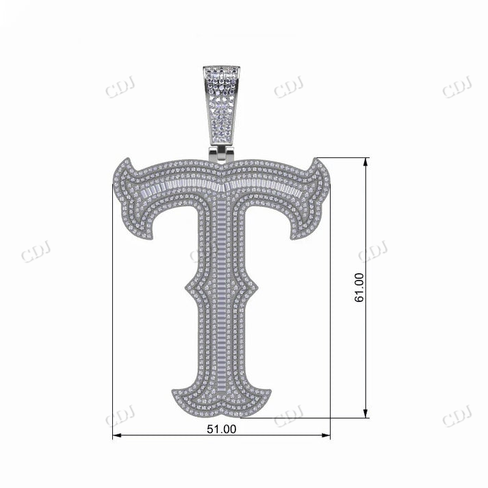 Alphabet Letter Moissanite Hip Hop Custom Pendant customdiamjewel
