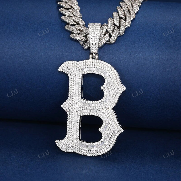 Alphabet Letter Moissanite Hip Hop Custom Pendant customdiamjewel