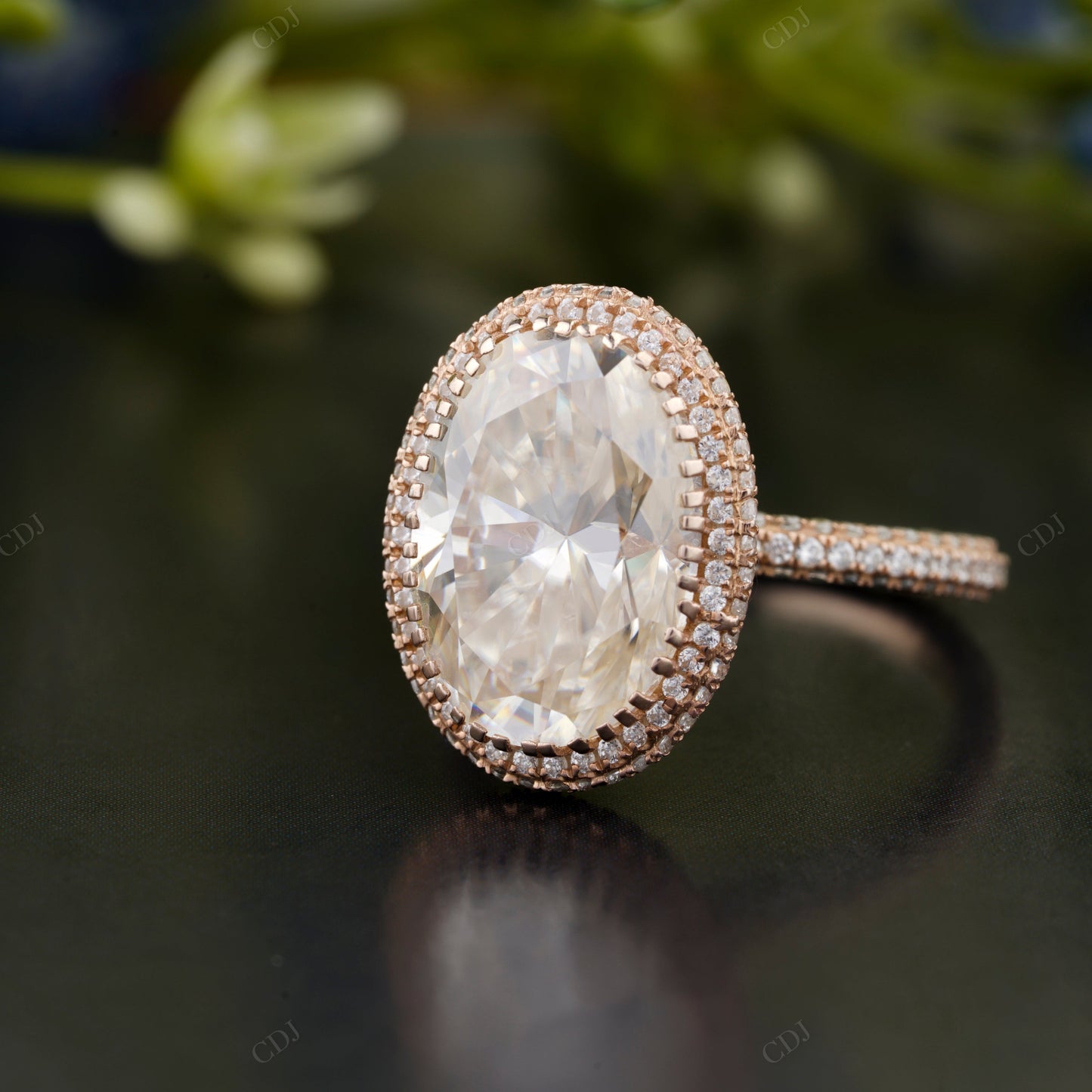 Lab-Grown Diamond Micro Pavé Halo Ring