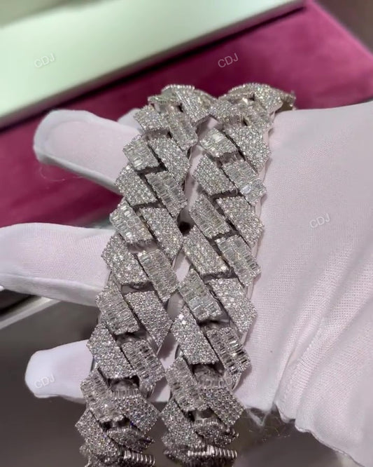 VVS Lab Grown Diamond Cuban Chain For Men's hip hop jewelry CustomDiamJewel   