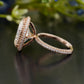 Lab-Grown Diamond Micro Pavé Halo Ring