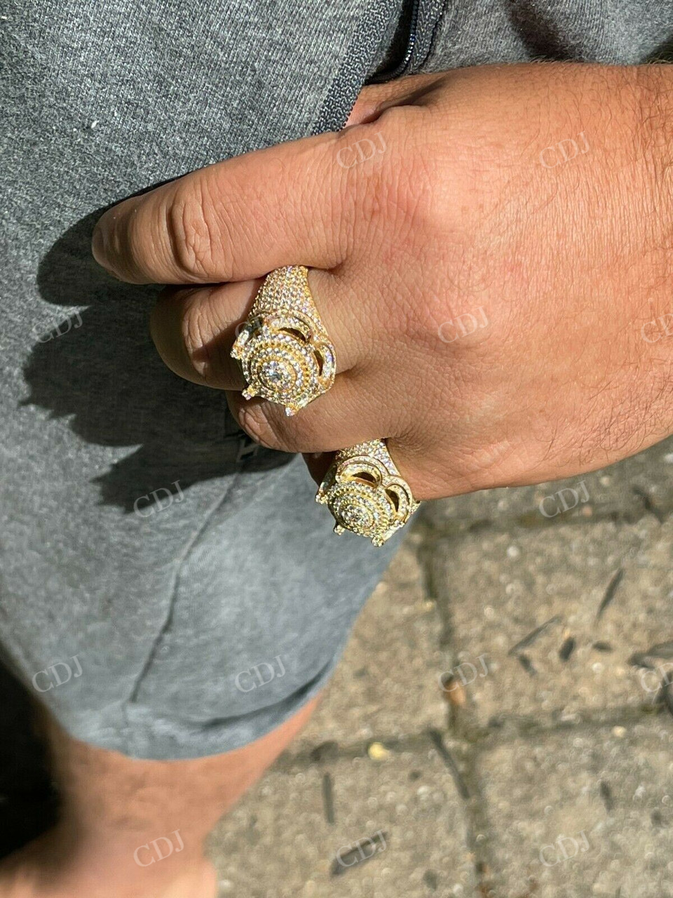 Crown Iced out Hip Hop Diamond Ring  customdiamjewel   