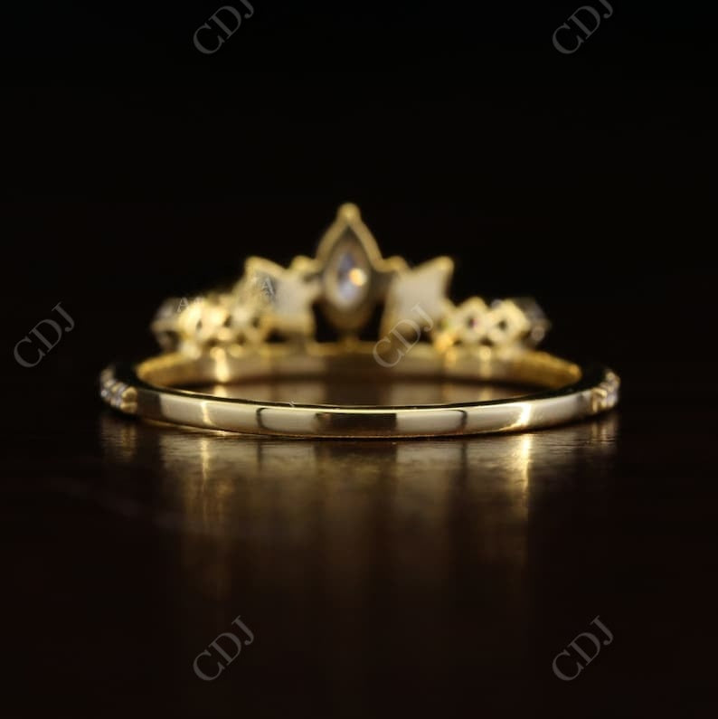 0.17CT Marquise And Round Cut Real Diamond Tiara Wedding Band  customdiamjewel   