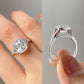 Cushion Milgrain Set Lab Grown Diamond Ring