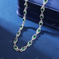 Antique 7MM Round Green Diamond Stationed Chain hip hop jewelry customdiamjewel