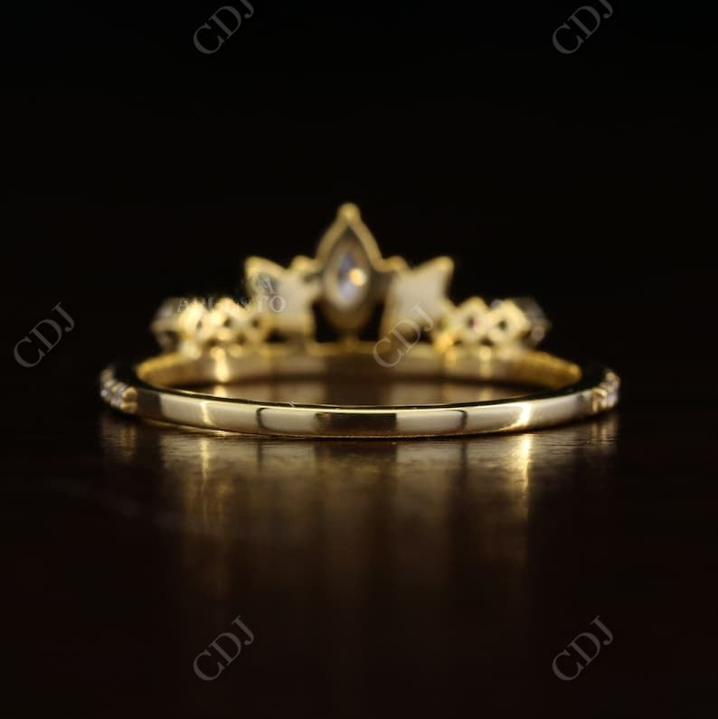 0.17CT Marquise And Round Cut Real Diamond Tiara Wedding Band  customdiamjewel   