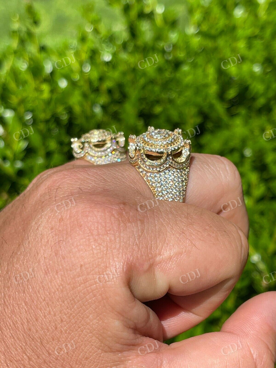 Crown Iced out Hip Hop Diamond Ring  customdiamjewel   