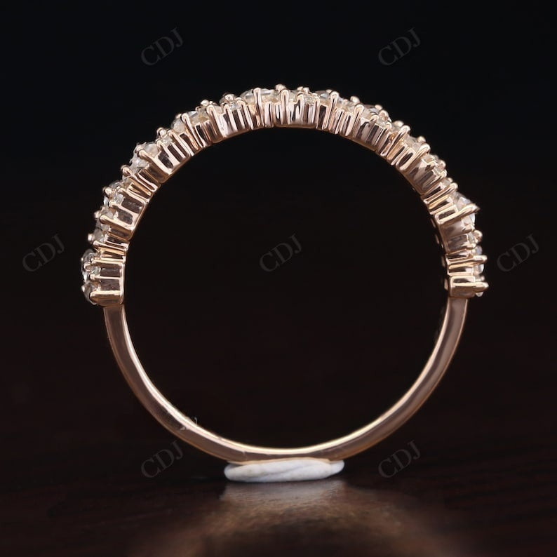 1.38CTW Baguette and Round lab grown Diamond Band  customdiamjewel   