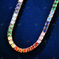 4mm Multi Color Round Cut Tennis Chain hip hop jewelry CustomDiamJewel