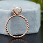 Lab-Grown Diamond Spiral Shank Ring
