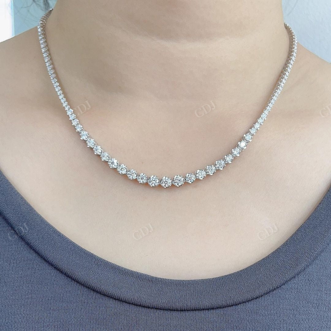 Lab Grown Diamond Solid Gold Tennis Chain