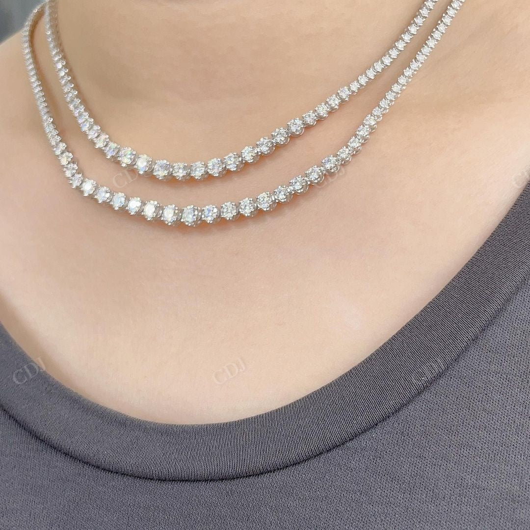 Lab Grown Diamond Solid Gold Tennis Chain