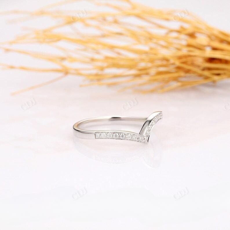 0.21ctw Curved Lab Grown Diamond Wedding Band  customdiamjewel   