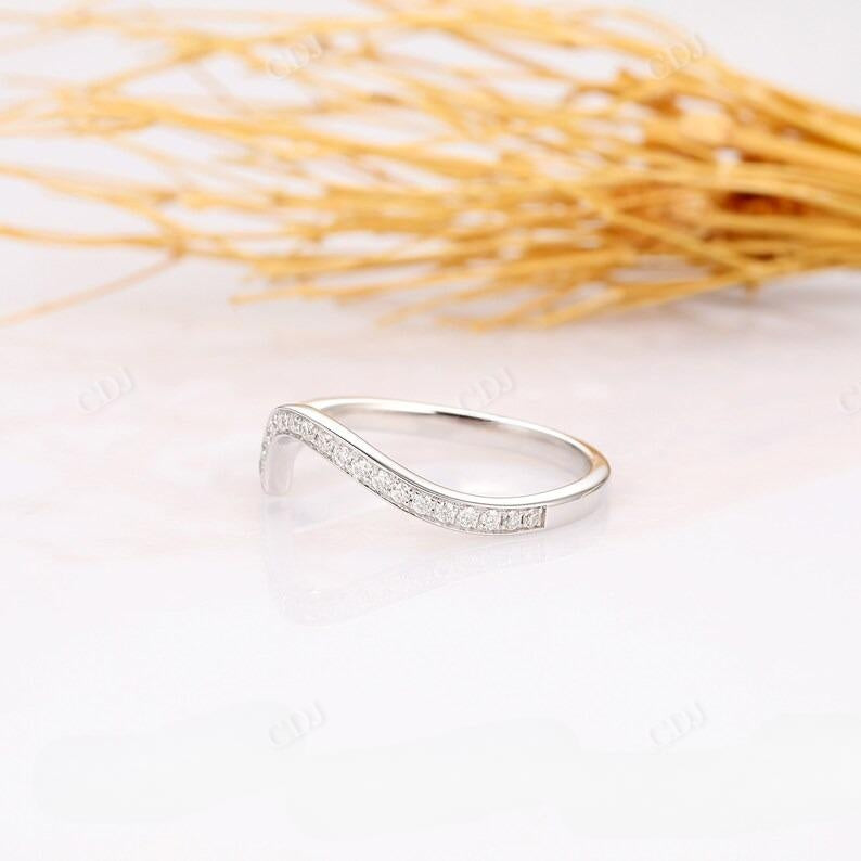 0.21ctw Curved Lab Grown Diamond Wedding Band  customdiamjewel   