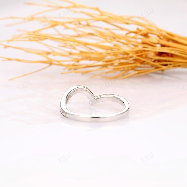 0.21ctw Curved Lab Grown Diamond Wedding Band  customdiamjewel   