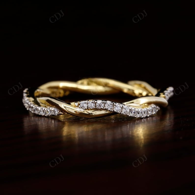 Twisted Rope 3 carat Lab grown Diamond Wedding Band  customdiamjewel   