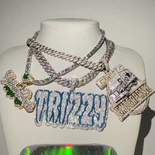 Hip Hop Iced Out Enemal Printed Customized Pendant hip hop jewelry CustomDiamJewel   