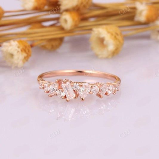 0.65CTW Alternative Diamond Art Deco Wedding Band  customdiamjewel   