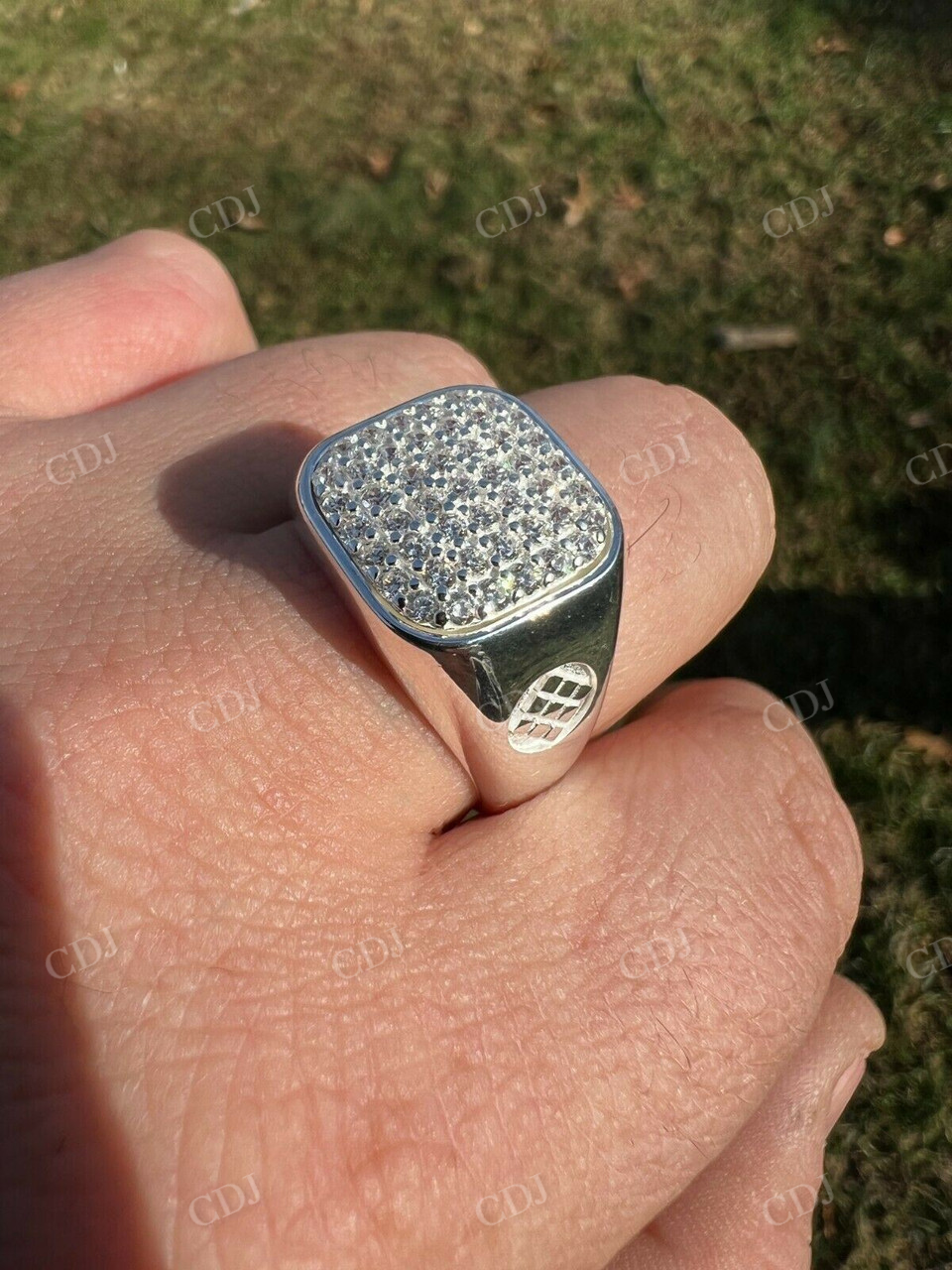 Antique Iced Out Hip Hop Diamond Ring  customdiamjewel   