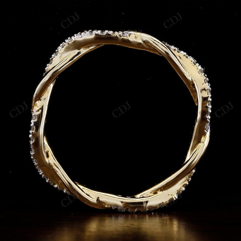 Twisted Rope 3 carat Lab grown Diamond Wedding Band  customdiamjewel   