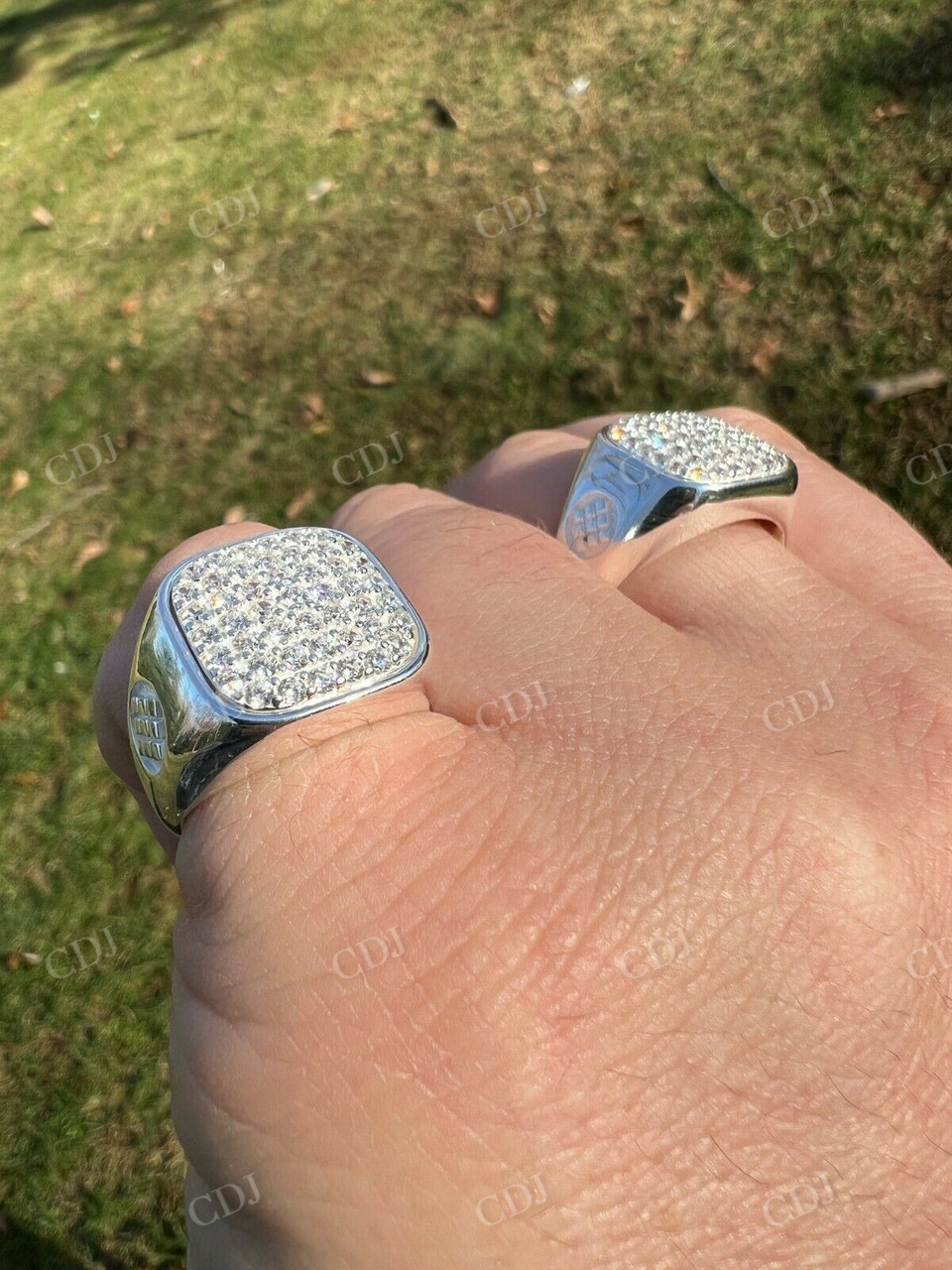 Antique Iced Out Hip Hop Diamond Ring  customdiamjewel   