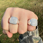 Antique Iced Out Hip Hop Diamond Ring  customdiamjewel   