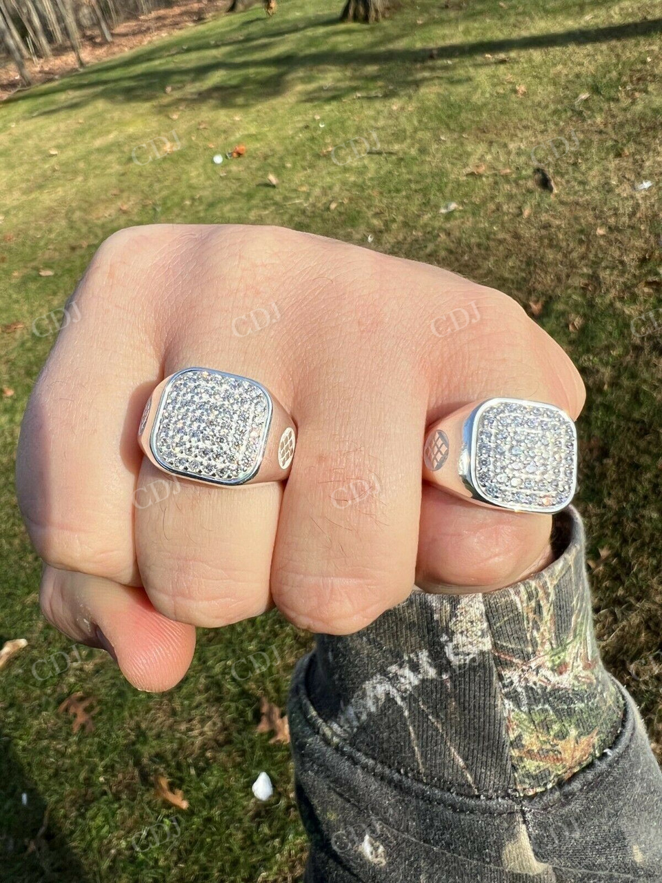 Antique Iced Out Hip Hop Diamond Ring  customdiamjewel   