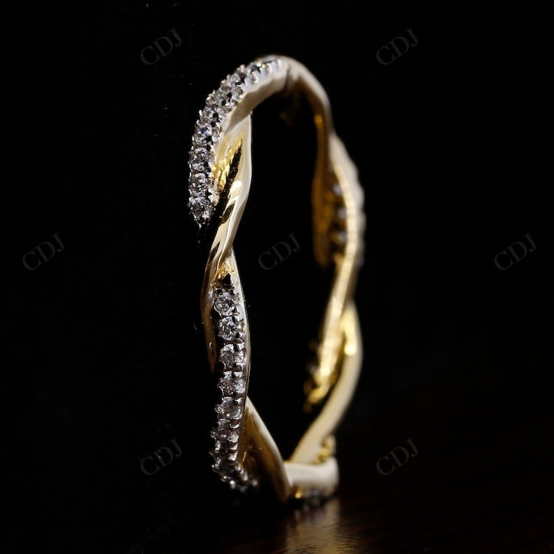 Twisted Rope 3 carat Lab grown Diamond Wedding Band  customdiamjewel   