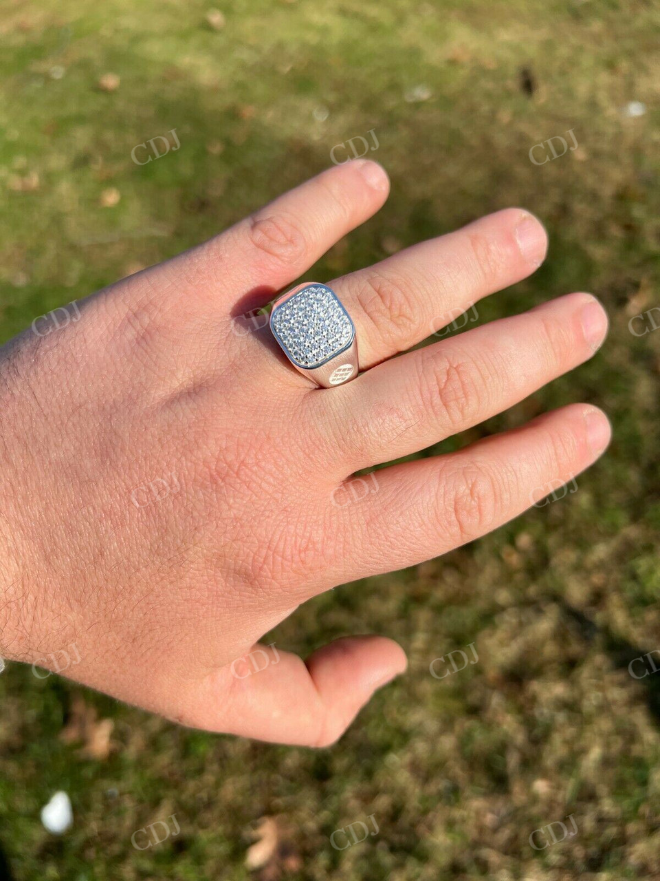 Antique Iced Out Hip Hop Diamond Ring  customdiamjewel   