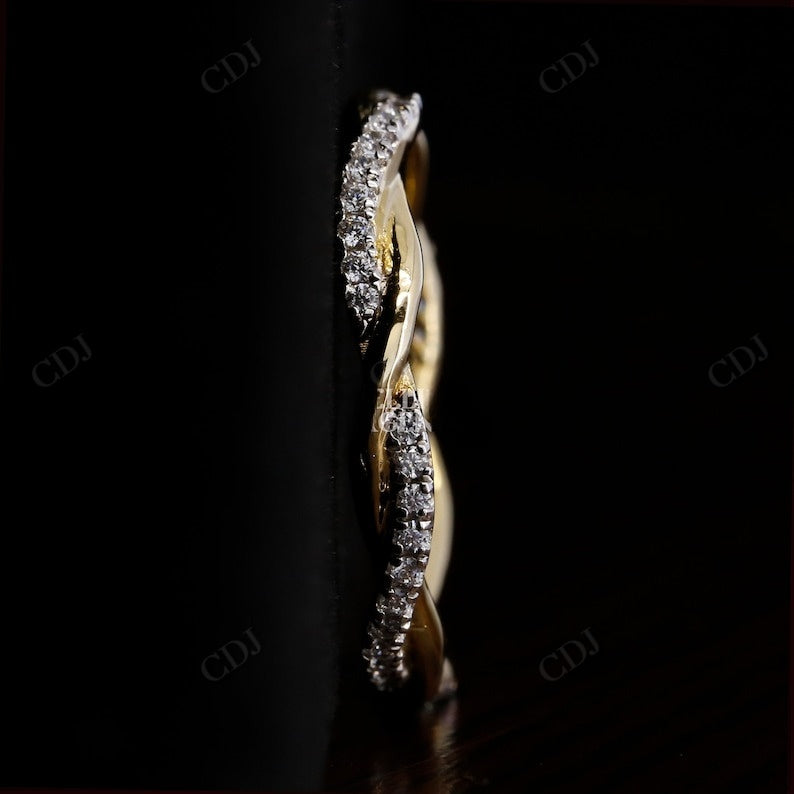 Twisted Rope 3 carat Lab grown Diamond Wedding Band  customdiamjewel   