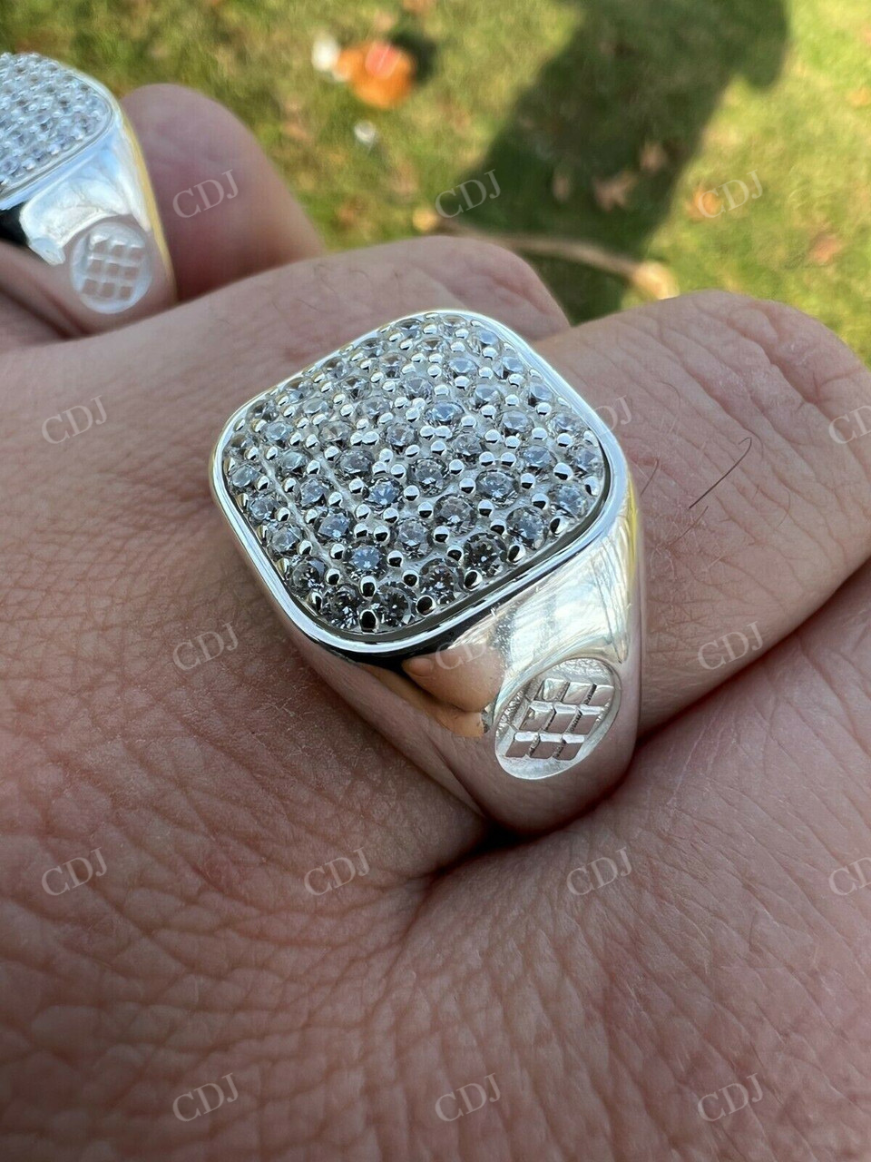 Antique Iced Out Hip Hop Diamond Ring  customdiamjewel   