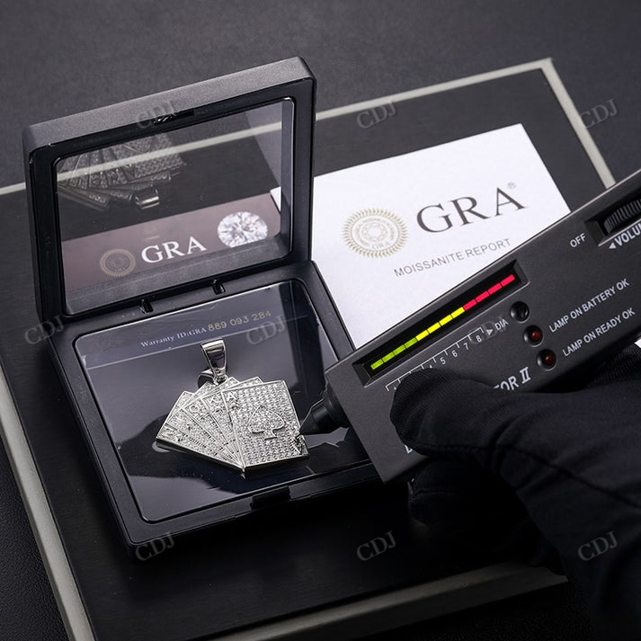 Fully Iced Out Hip Hop Moissanite Diamond Pendant customdiamjewel