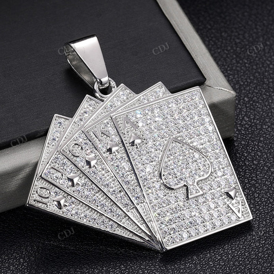 Fully Iced Out Hip Hop Moissanite Diamond Pendant customdiamjewel