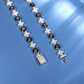 10K Gold 8mm Black Moissanite Star Link Tennis Chain hip hop jewelry CustomDiamJewel