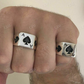 Men Ace Of Spades Lucky Poker Card Ring  customdiamjewel   