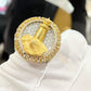 Iced Out Diamond Two Tone Hip Hop Ring hip hop jewelry CustomDiamJewel   