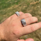 Solid Gold Mens Moissanite Nugget Ring  customdiamjewel   