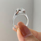 Cushion Cut Lab Grown Diamond Milgrain Ring