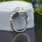 Art Deco Lab-Grown Diamond Cluster Ring