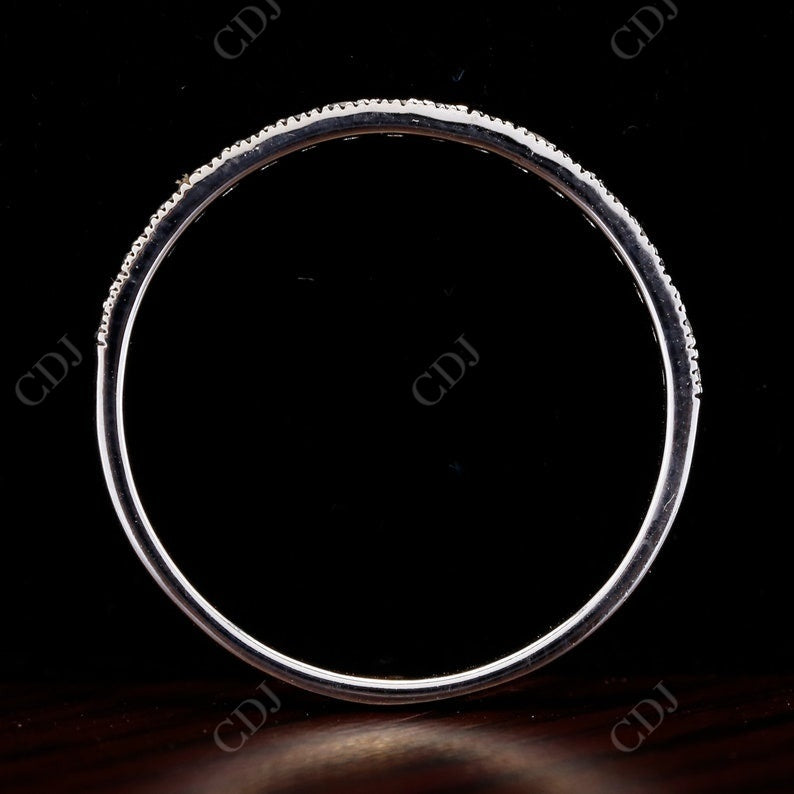 0.2CT Round Cut Natural Diamond Milgrain Wedding Band  customdiamjewel   