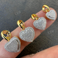 14K Gold Iced Small Ladies Heart Shaped Love Charm Pendant  customdiamjewel   