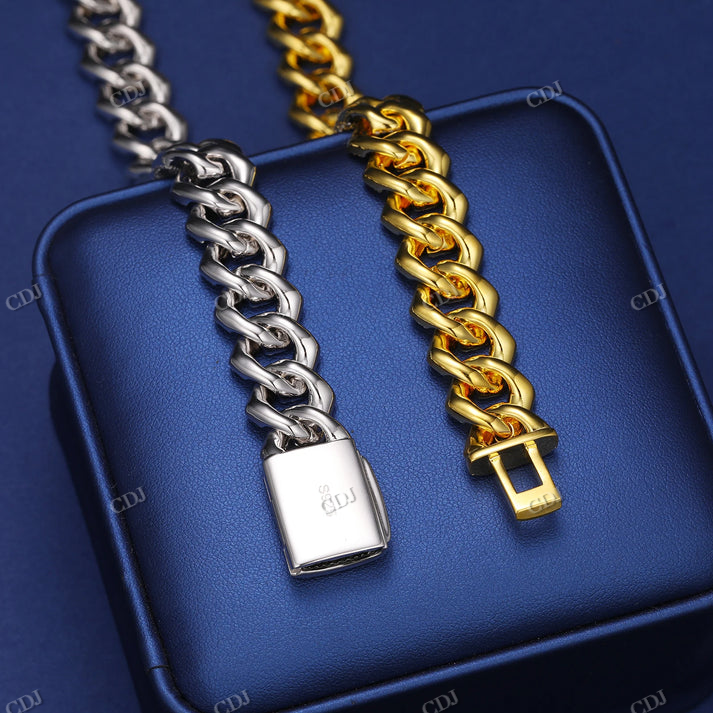 10MM Baguette Diamond 22Inch Cuban Chain hip hop jewelry CustomDiamJewel